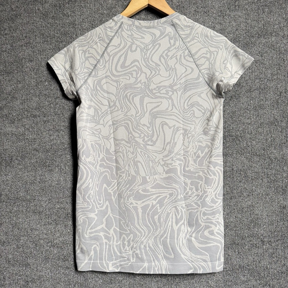 Lululemon Swiftly Tech SS 2.0 Shirt Marble Dye Rhino Grey Flat Chest 17" - Picture 6 of 16